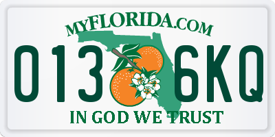 FL license plate 0136KQ
