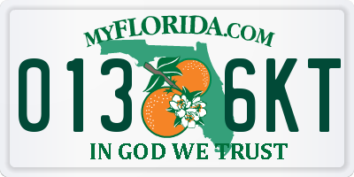 FL license plate 0136KT