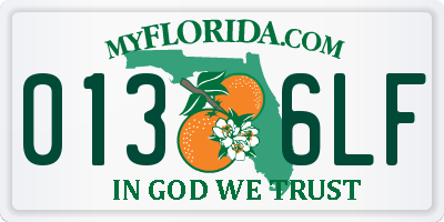 FL license plate 0136LF
