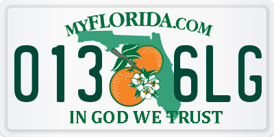FL license plate 0136LG