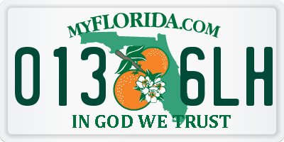 FL license plate 0136LH