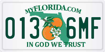 FL license plate 0136MF