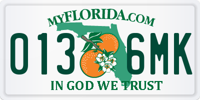FL license plate 0136MK
