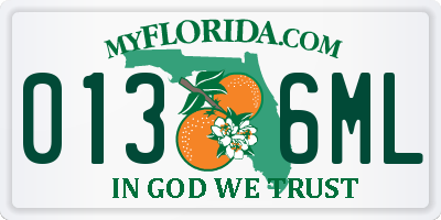 FL license plate 0136ML