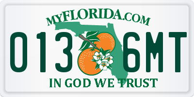 FL license plate 0136MT