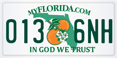 FL license plate 0136NH