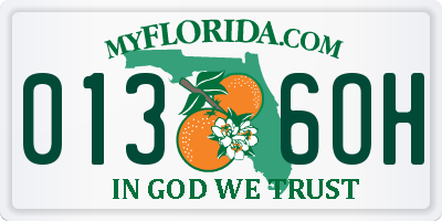 FL license plate 0136OH
