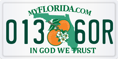 FL license plate 0136OR