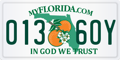 FL license plate 0136OY