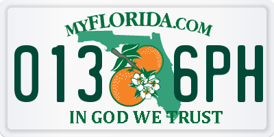 FL license plate 0136PH