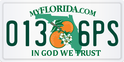 FL license plate 0136PS