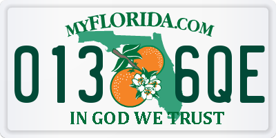 FL license plate 0136QE