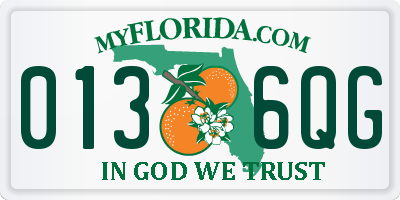 FL license plate 0136QG
