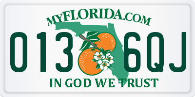FL license plate 0136QJ