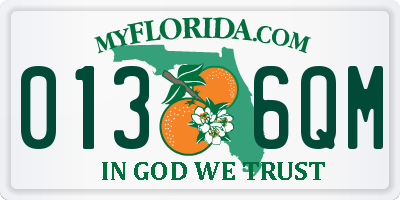 FL license plate 0136QM