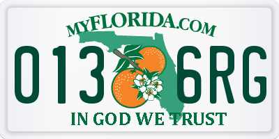 FL license plate 0136RG