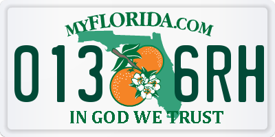 FL license plate 0136RH