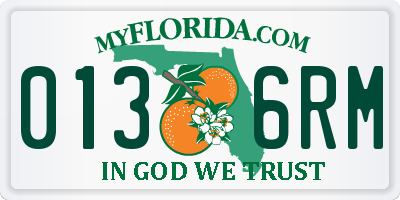 FL license plate 0136RM
