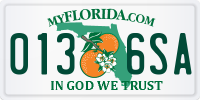 FL license plate 0136SA