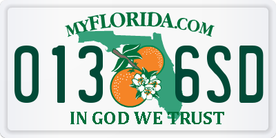 FL license plate 0136SD
