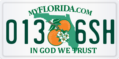 FL license plate 0136SH