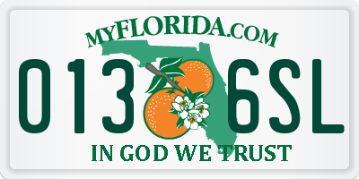 FL license plate 0136SL