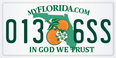 FL license plate 0136SS