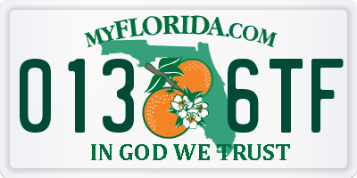 FL license plate 0136TF