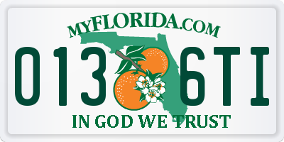 FL license plate 0136TI