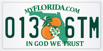 FL license plate 0136TM