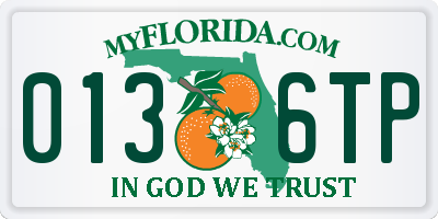 FL license plate 0136TP