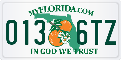 FL license plate 0136TZ