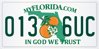FL license plate 0136UC