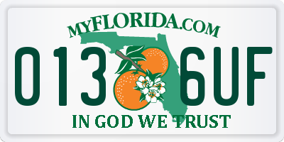 FL license plate 0136UF