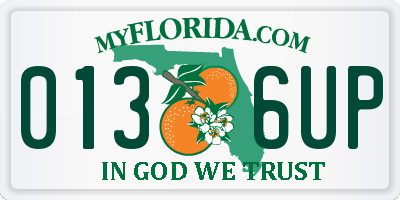 FL license plate 0136UP