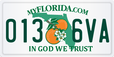 FL license plate 0136VA