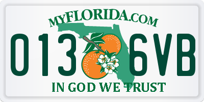 FL license plate 0136VB