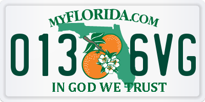 FL license plate 0136VG