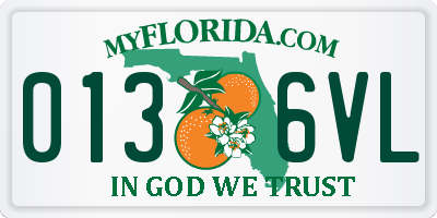FL license plate 0136VL
