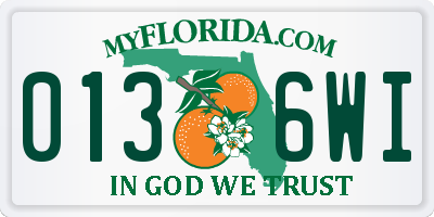 FL license plate 0136WI