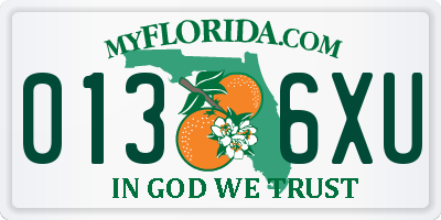 FL license plate 0136XU