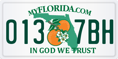 FL license plate 0137BH