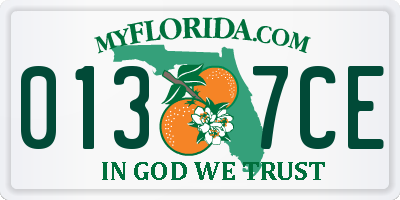 FL license plate 0137CE