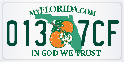 FL license plate 0137CF