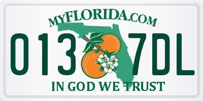 FL license plate 0137DL