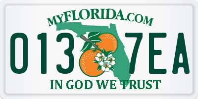 FL license plate 0137EA