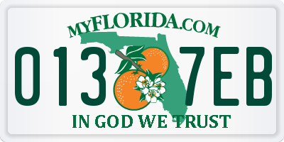 FL license plate 0137EB
