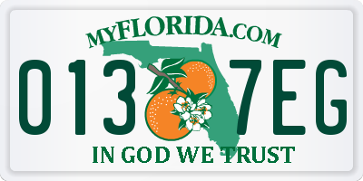 FL license plate 0137EG