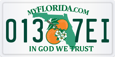 FL license plate 0137EI