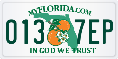 FL license plate 0137EP